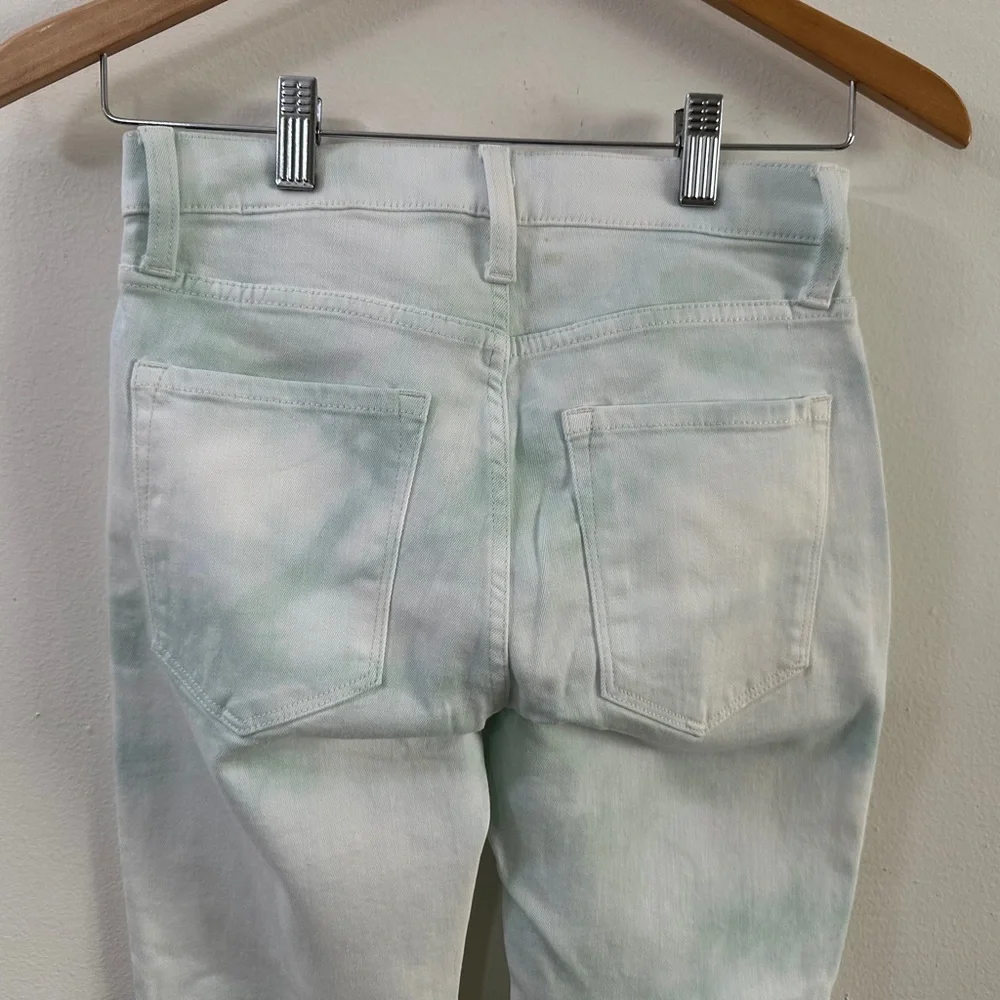 BANANA REPUBLIC Tie Dye Seafoam Mid-Rise Skinny SIZE 26P PETITE 4 Stretch Color - Picture 4 of 12